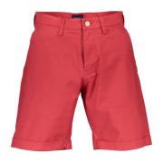 Rode Katoenen Jeans Broek Gant , Red , Heren