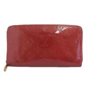 Pre-owned Leather wallets Louis Vuitton Vintage , Red , Dames