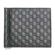 Pre-owned Leather wallets Gucci Vintage , Black , Heren