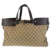 Pre-owned Canvas gucci-bags Gucci Vintage , Brown , Dames