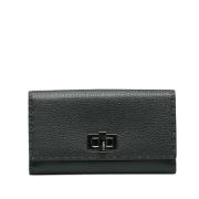 Pre-owned Leather wallets Fendi Vintage , Gray , Dames