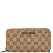 Pre-owned Canvas wallets Gucci Vintage , Brown , Dames