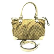 Pre-owned Canvas gucci-bags Gucci Vintage , Beige , Dames