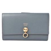 Pre-owned Leather wallets Fendi Vintage , Blue , Dames