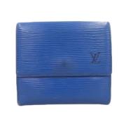 Pre-owned Leather wallets Louis Vuitton Vintage , Blue , Dames