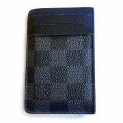 Pre-owned Canvas wallets Louis Vuitton Vintage , Black , Heren