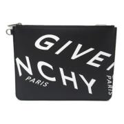 Pre-owned Leather clutches Givenchy Pre-owned , Black , Dames