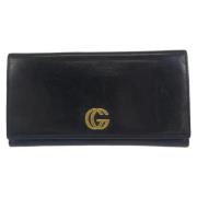 Pre-owned Leather wallets Gucci Vintage , Black , Dames