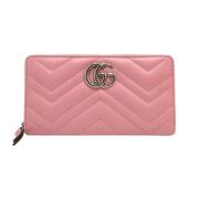 Pre-owned Leather wallets Gucci Vintage , Pink , Dames