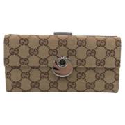 Pre-owned Canvas wallets Gucci Vintage , Brown , Dames