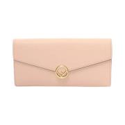 Pre-owned Leather wallets Fendi Vintage , Pink , Dames