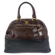 Pre-owned Leather handbags Prada Vintage , Brown , Dames