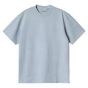 Duster Script T-Shirt Misty Sky Carhartt Wip , Blue , Heren