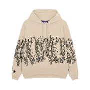 Stekeldraad Hoodie voor mannen Octopus , Beige , Heren