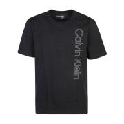 Sportieve Zwarte T-shirts en Polos Calvin Klein , Black , Heren