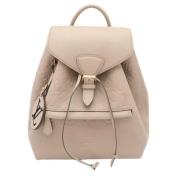 Pre-owned Leather backpacks Louis Vuitton Vintage , Beige , Dames