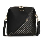 Zwarte riemtas versierd met kleine studs Kazar , Black , Dames