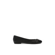 Comfortabele zwarte ballerina's met een strik Kazar , Black , Dames