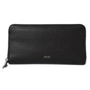 Pre-owned Leather wallets Dior Vintage , Black , Heren