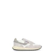 Witte Leren Sneakers met Suède Inzetstukken Autry , White , Dames