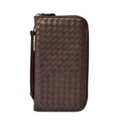 Pre-owned Leather wallets Bottega Veneta Vintage , Brown , Dames