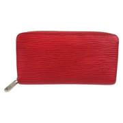 Pre-owned Leather wallets Louis Vuitton Vintage , Red , Dames