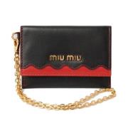 Pre-owned Leather wallets Miu Miu Pre-owned , Black , Dames