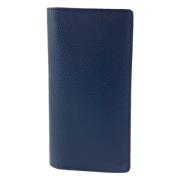 Pre-owned Leather wallets Louis Vuitton Vintage , Blue , Heren