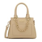 Elegante beige handtas en schoudertas Kazar , Beige , Dames