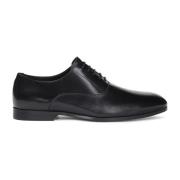 Heren leren Oxfords met gesloten vampen Kazar , Black , Heren