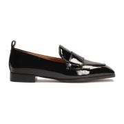 Gelakte loafers met platte hakken Kazar , Black , Dames