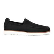 Slip-on zwarte stretchstof halfschoenen Kazar , Black , Heren