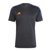 Gestreept Heren T-shirt Adidas , Black , Heren