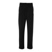 Zwarte Geplooide Broek Slim Fit Emporio Armani , Black , Dames