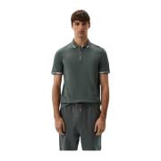 Groene Zip Polo Shirt Armani Exchange , Green , Heren