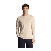 Adelaar Crew Neck Katoen Trui Lyle & Scott , Beige , Heren