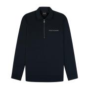 Geborduurde Sweatshirt met Kraag Lyle & Scott , Blue , Heren