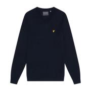 Merino V Neck Pullover Lyle & Scott , Blue , Heren