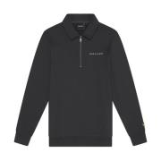 Geborduurde Kraag Quarter Zip Mid Layer Lyle & Scott , Gray , Heren