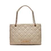 Ivoor Tassen voor Modieuze Liefhebbers Love Moschino , Beige , Dames