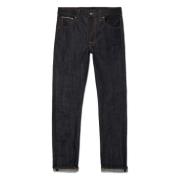 Vintage Slim Fit Stretch Denim Jeans Nudie Jeans , Black , Heren