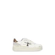 Witte Leren Sneakers met Logo Detail Premiata , White , Dames