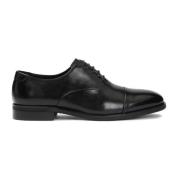 Zwarte oxfords met overlappende neus Kazar , Black , Heren