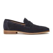 Marineblauwe suède loafers Kazar , Blue , Heren