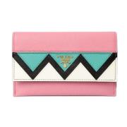 Pre-owned Leather wallets Prada Vintage , Pink , Dames