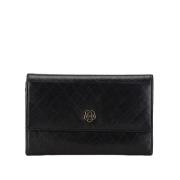 Pre-owned Leather wallets Chanel Vintage , Black , Dames