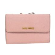 Pre-owned Leather wallets Miu Miu Pre-owned , Pink , Dames