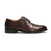 Versierde bruine leren derby schoenen Kazar , Brown , Heren