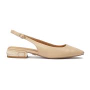 Beige pumps met metalen versiering op de hiel Kazar , Beige , Dames