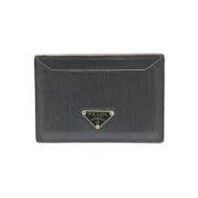 Pre-owned Leather wallets Prada Vintage , Black , Heren